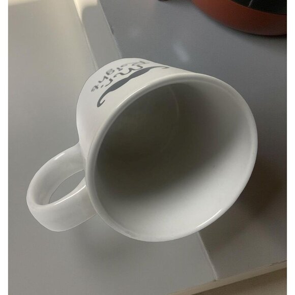 White Ceramic Waechtersbach Mr. Right Coffee Mug With Mustache Graphic - Germany - Picture 4 of 4